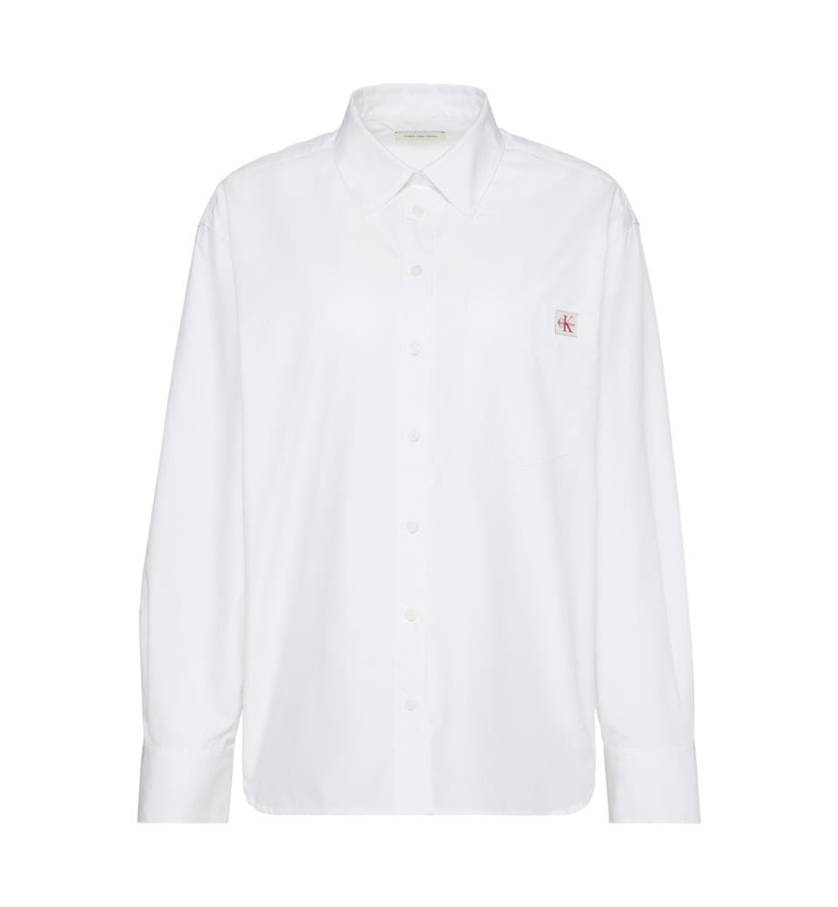 Camicia in popeline rilassata - Bianco
