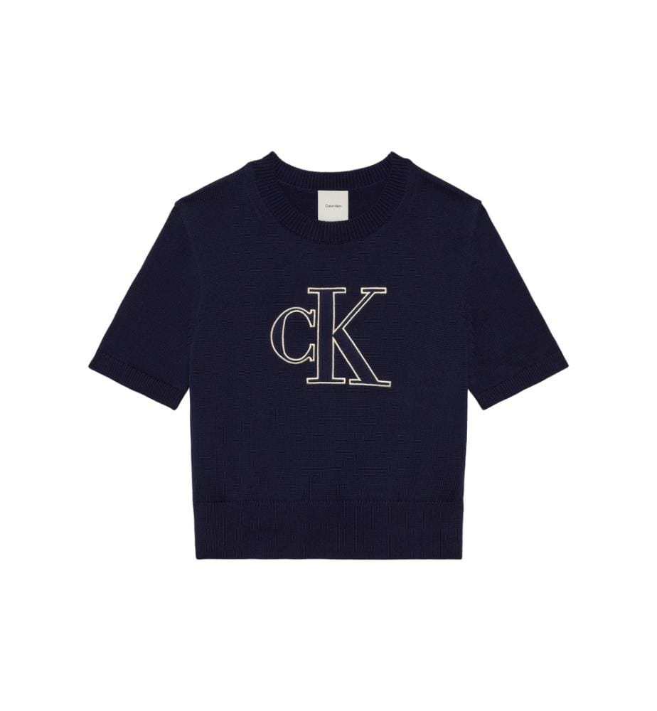 Pullover mit Monogramm - Dunkelblau