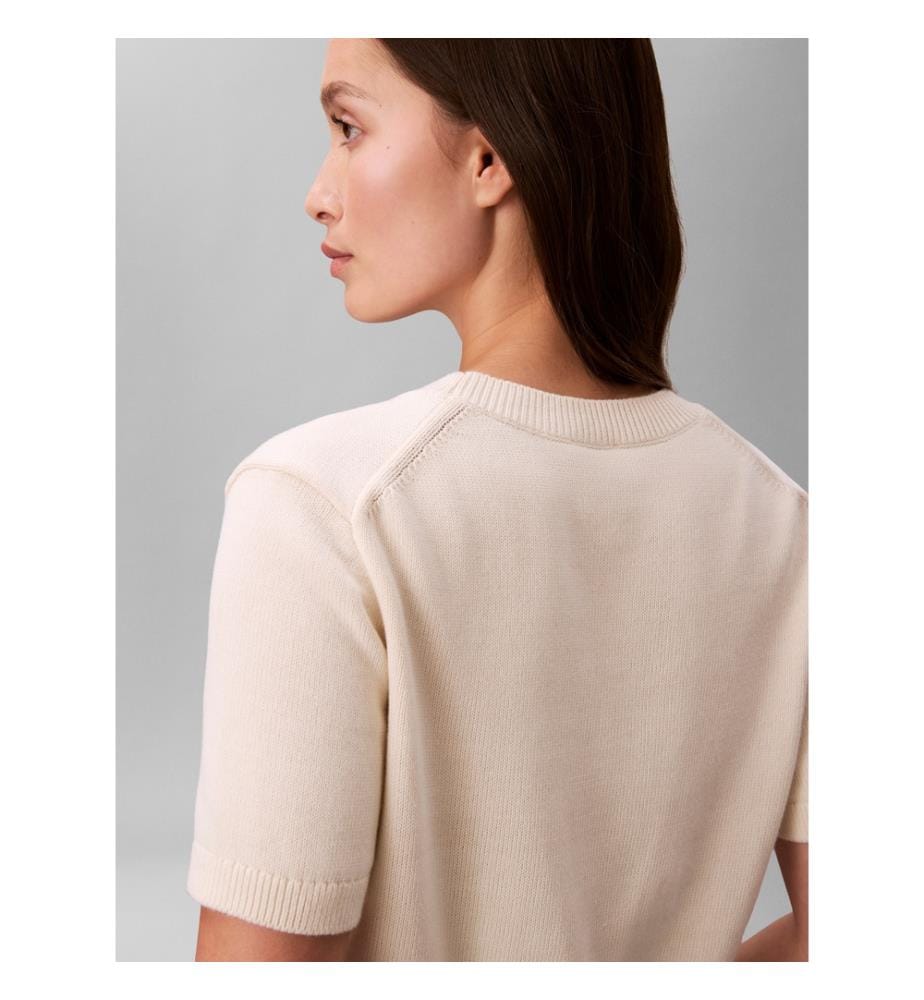 Pullover mit Monogramm - Creme