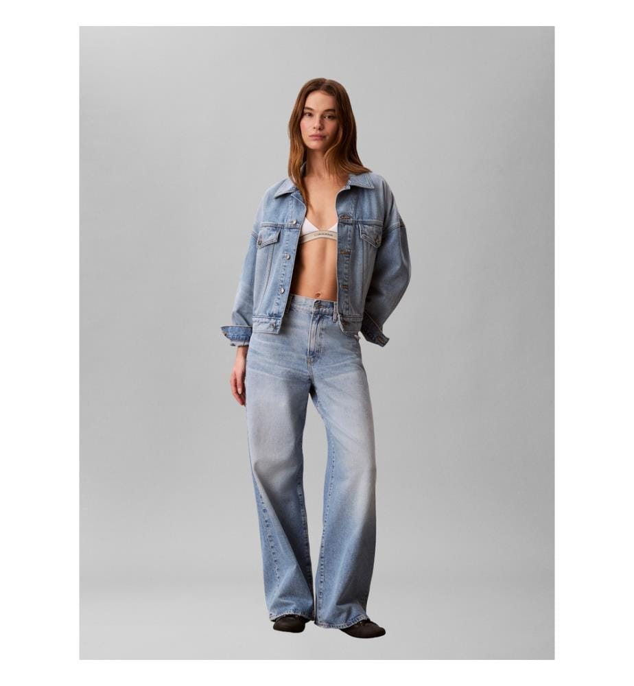 Jeansjacke im Relaxed-Schnitt - Hellblau
