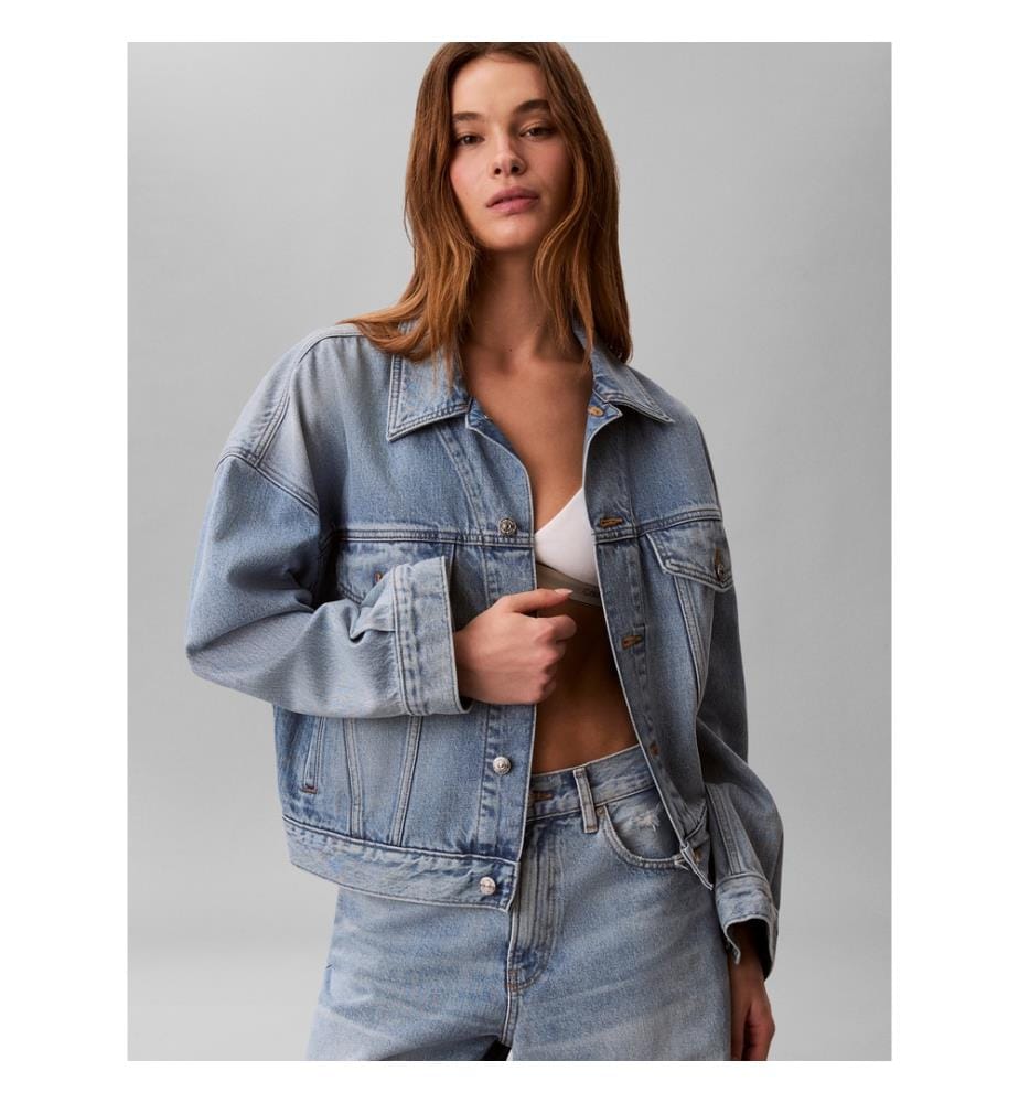 Jeansjacke im Relaxed-Schnitt - Hellblau