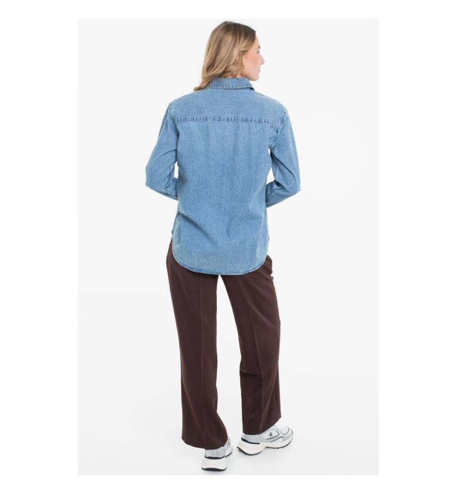 Chemise en jean Oversized - Bleu clair