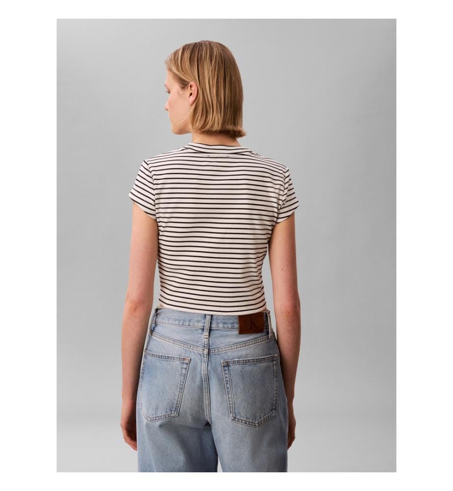 Slim Stripe T-Shirt - Weiss und Schwarz