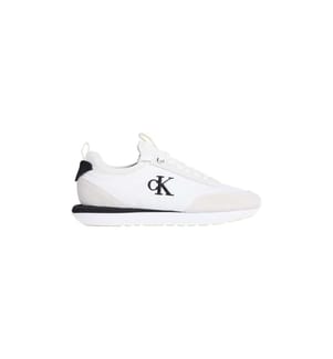 Sneakers Mono-Chaussette Bestickt Leder - bright white/black/marshmallow