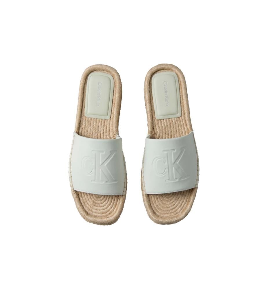 Ebeth Pantoletten - Hellblau und Beige