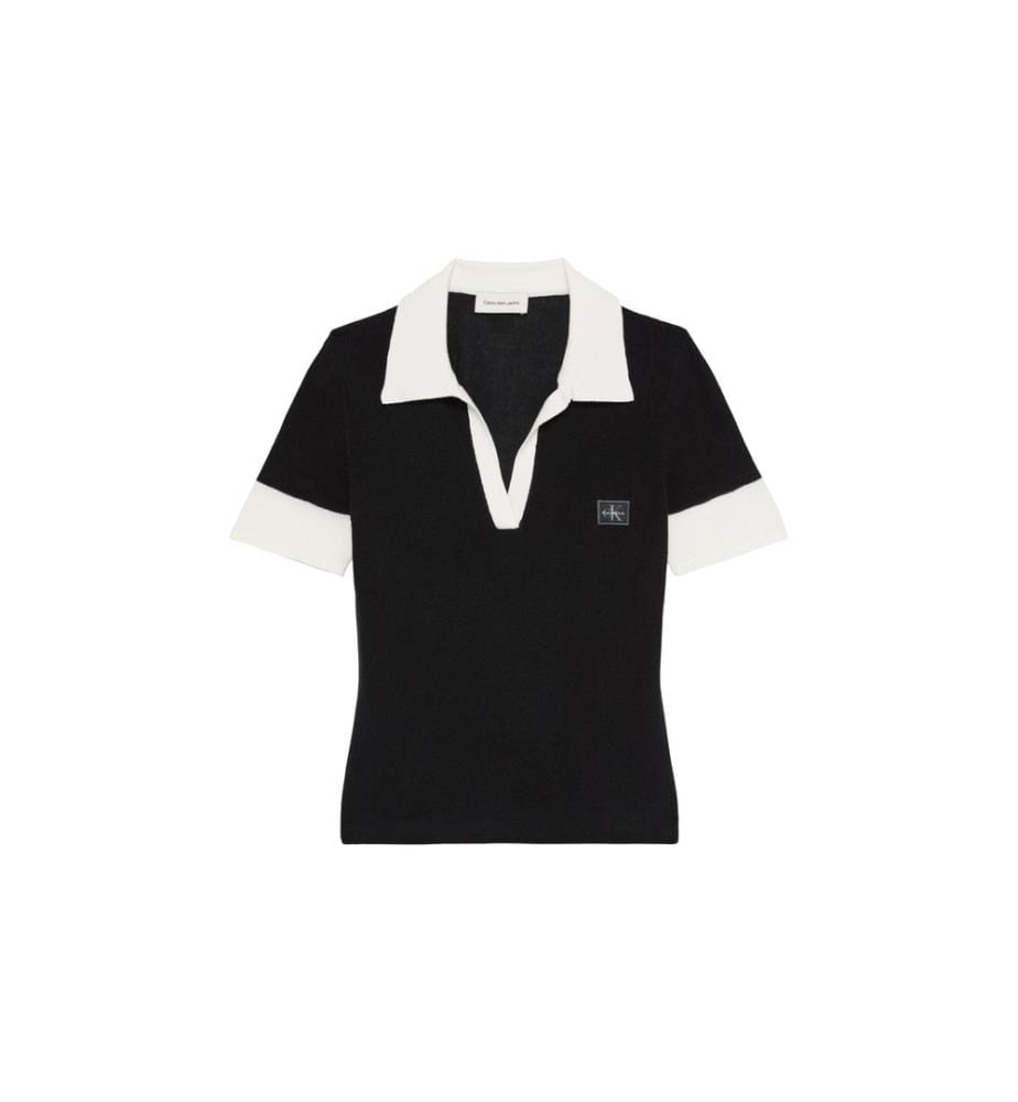 Polo Woven Label - Schwarz und Weiss