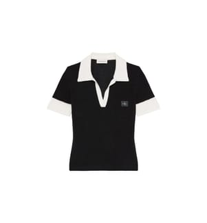 Polo Woven Label - Schwarz und Weiss