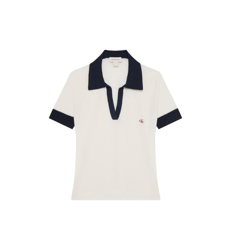 Polo Woven Label - Weiss und Schwarz