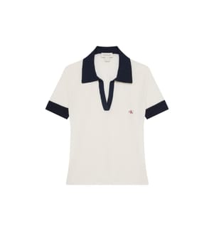 Polo Woven Label - Weiss und Schwarz