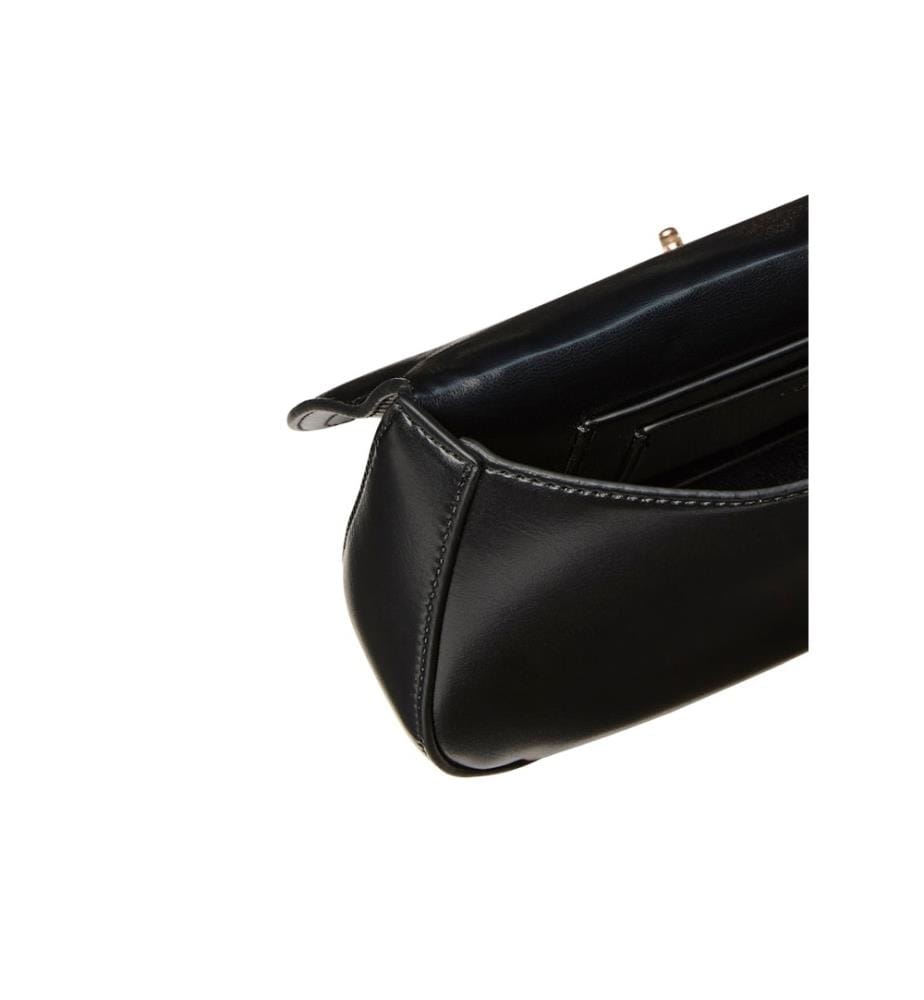 Kleine Umhängetasche mit Kette – Schwarz