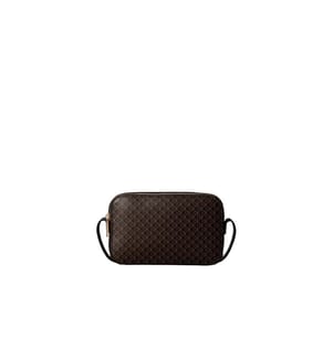 Lange Kameratasche mit Monogramm – Schwarz