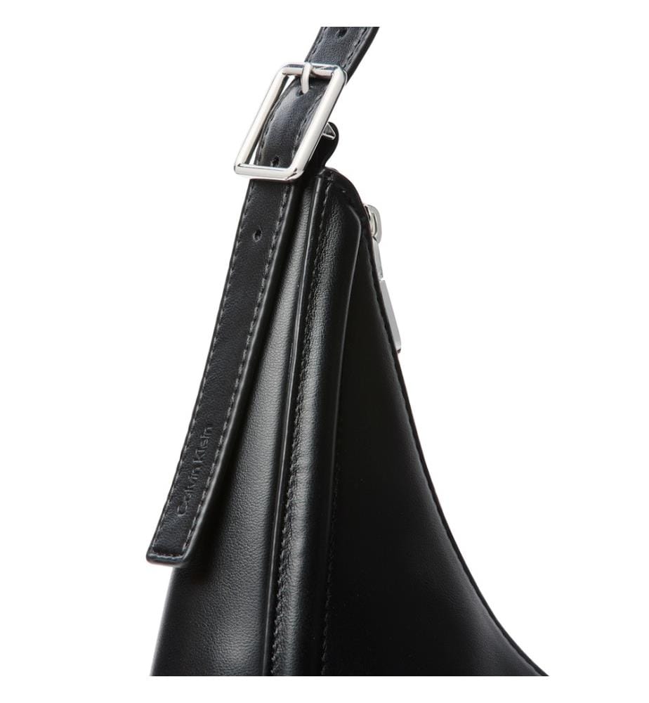 Halbmondtasche mit Logo – Schwarz