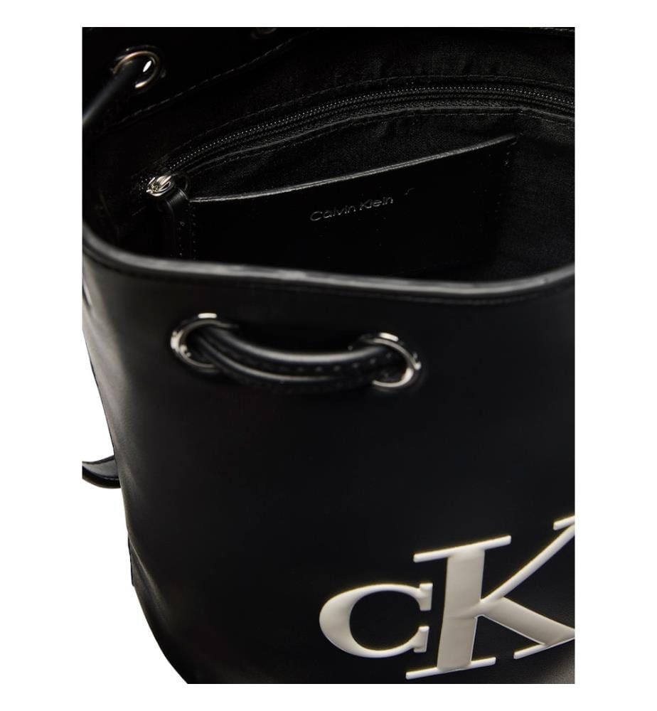 Kleine Beuteltasche mit Logo – Schwarz