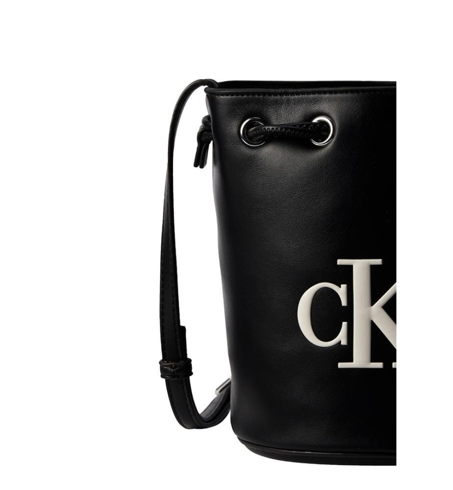 Kleine Beuteltasche mit Logo – Schwarz