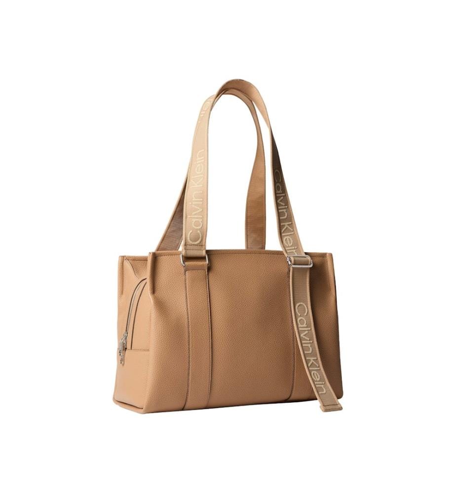 Tragetasche mit verstellbarem Schulterriemen – Beige