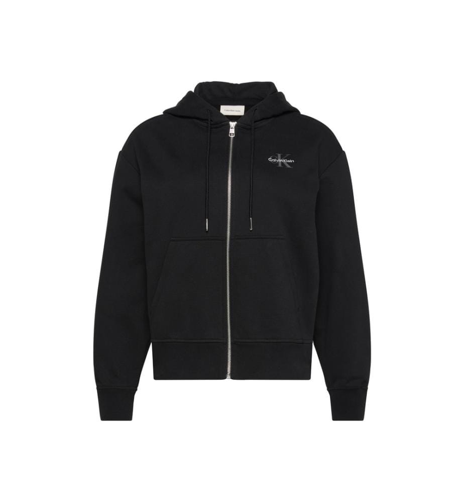 Kapuzenpullover mit Reissverschluss – Schwarz