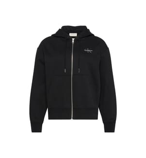 Kapuzenpullover mit Reissverschluss – Schwarz