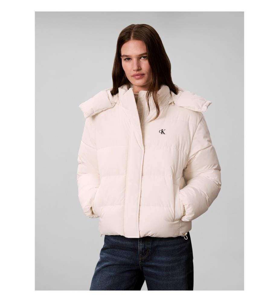 Kurze Steppjacke – Ecru