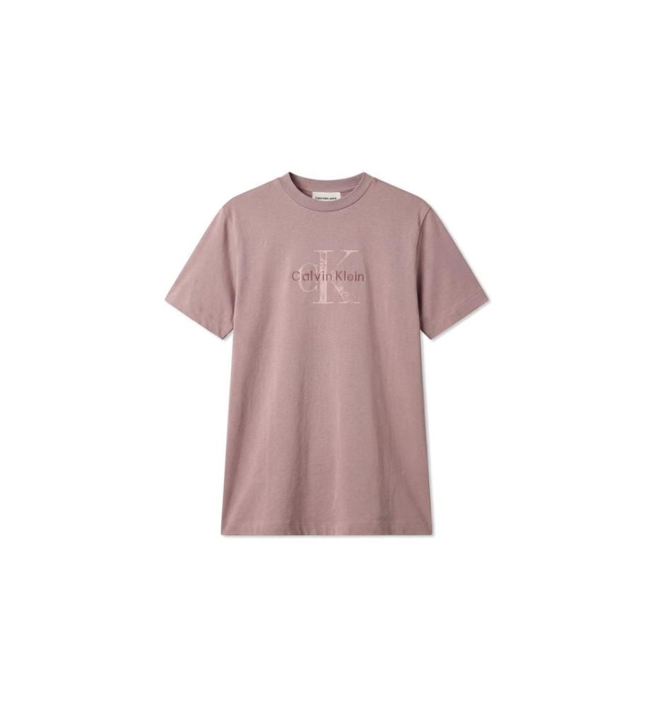 Boxy-T-Shirt mit Logo – Rosa