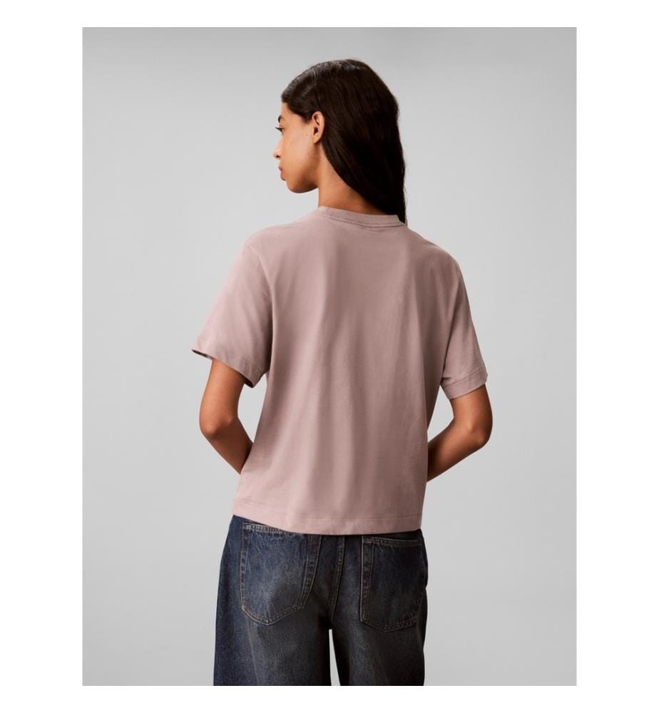 Boxy-T-Shirt mit Logo – Rosa