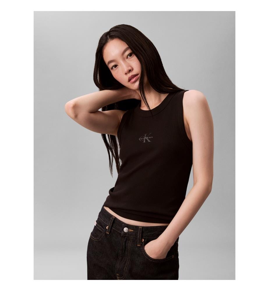 Monogram Tanktop - Schwarz