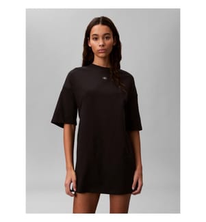 Oversize T-Shirt Kleid - Schwarz