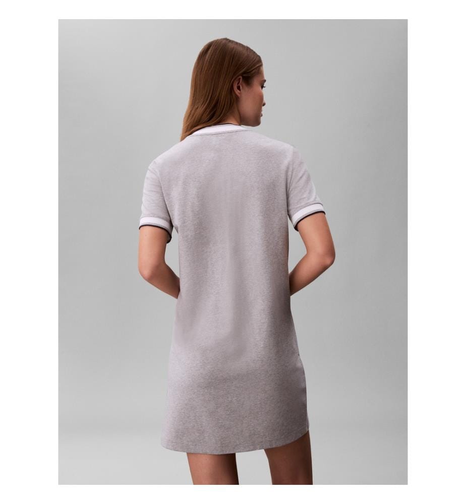 T-Shirt Kleid Ringer Sportlich - Grau
