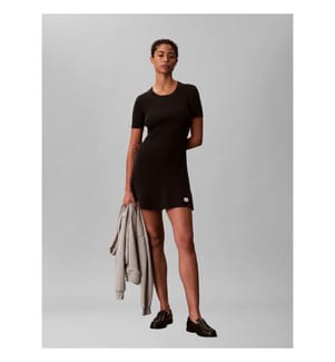 Ausgestelltes Minikleid - Schwarz