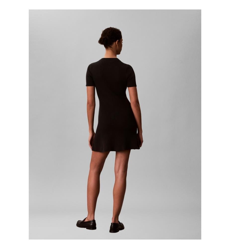 Ausgestelltes Minikleid - Schwarz