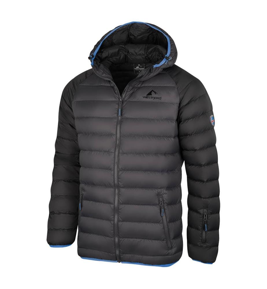 Daunenjacke Snaefell - Anthrazit und Blau