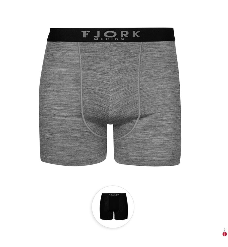 2er-Pack Strahlorn Boxershorts für Herren - Schwarz und Grau