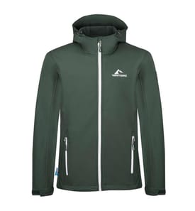 Softshell Jacket - Dark Green & White