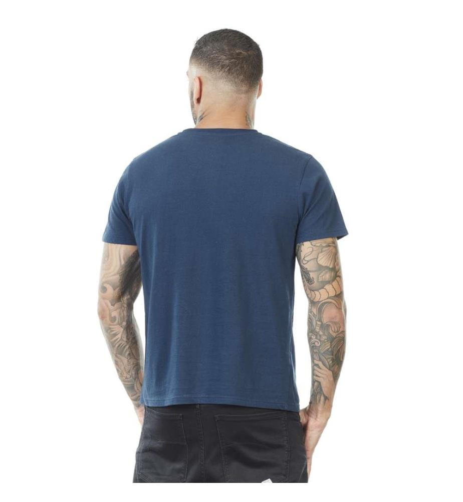 T-Shirt - Marineblau und Weiss