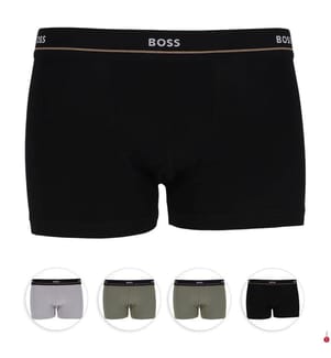 5er-Set Stretch-Boxershorts aus Baumwolle Trunk 5P Essential - Schwarz