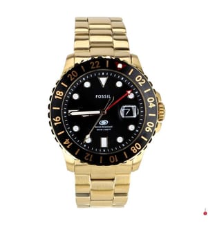 Blue Gmt Uhr Edelstahl - Gold