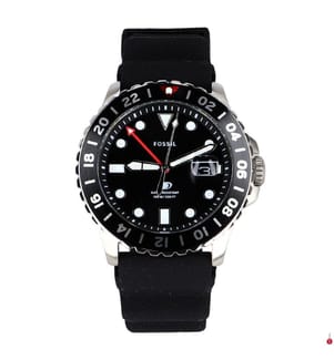Blue Gmt Silikonuhr - Schwarz