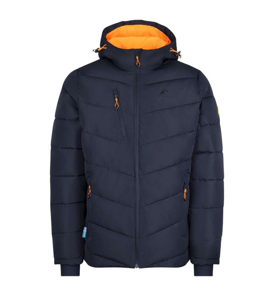Wasserabweisende Isolierte Jacke - Dunkelmarine & Orange
