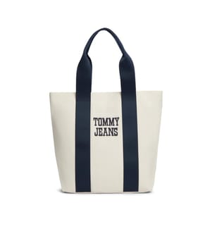 Tote Bag aus Canvas - Weiss und Marine