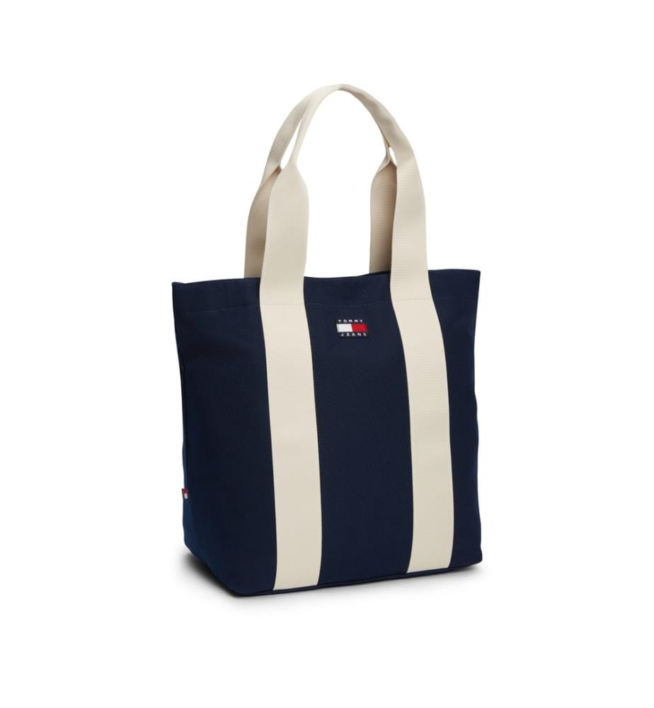 Tote Bag en Toile - Marine et Blanc