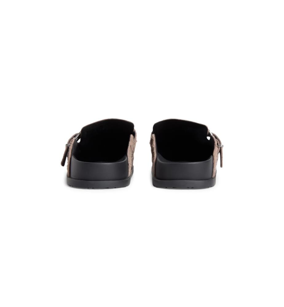 Textured Suede Moccasins - Taupe