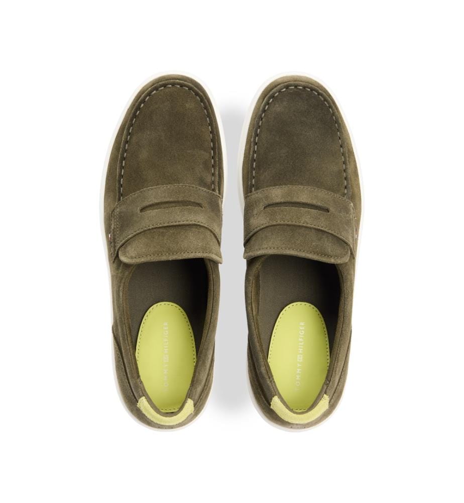 Lightweight Suede Hybrid Loafers - Khaki