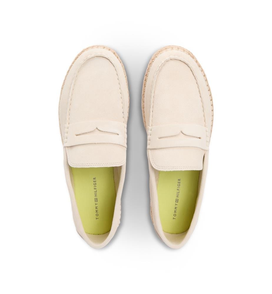 Espadrilles aus Wildleder - Hellbeige
