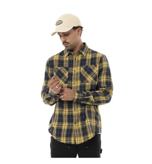Camicia a quadri - Giallo / Blu scuro