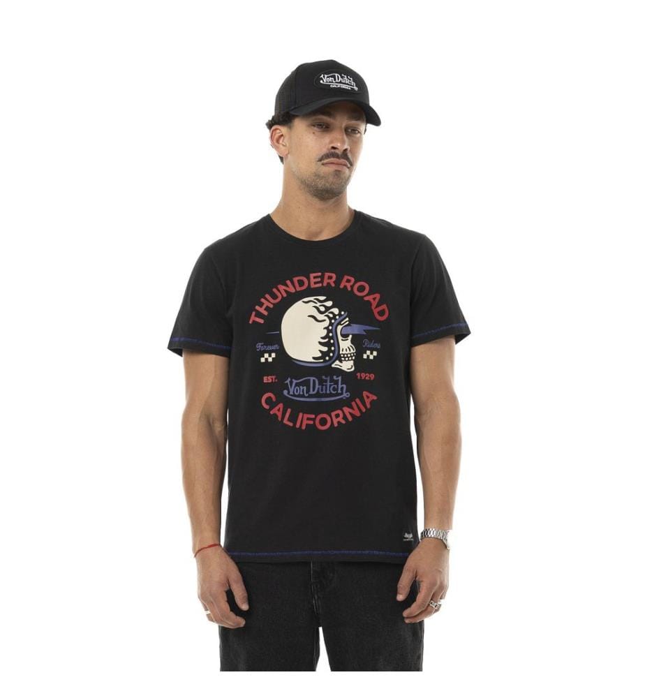 T-Shirt – Schwarz / Blau / Rot