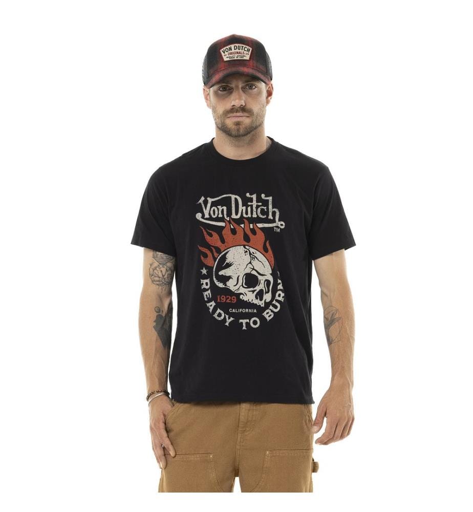 T-Shirt - Schwarz, Weiss und Orange