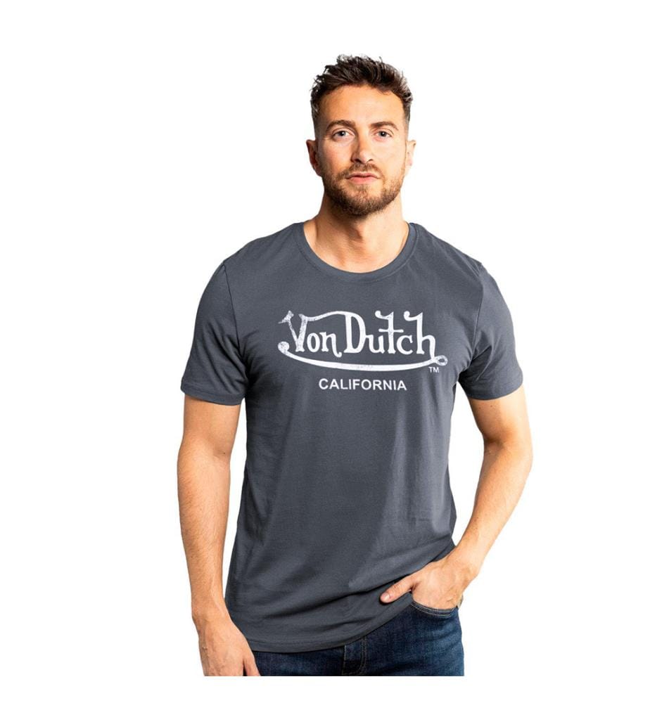 T-Shirt - Dunkelgrau und Weiss