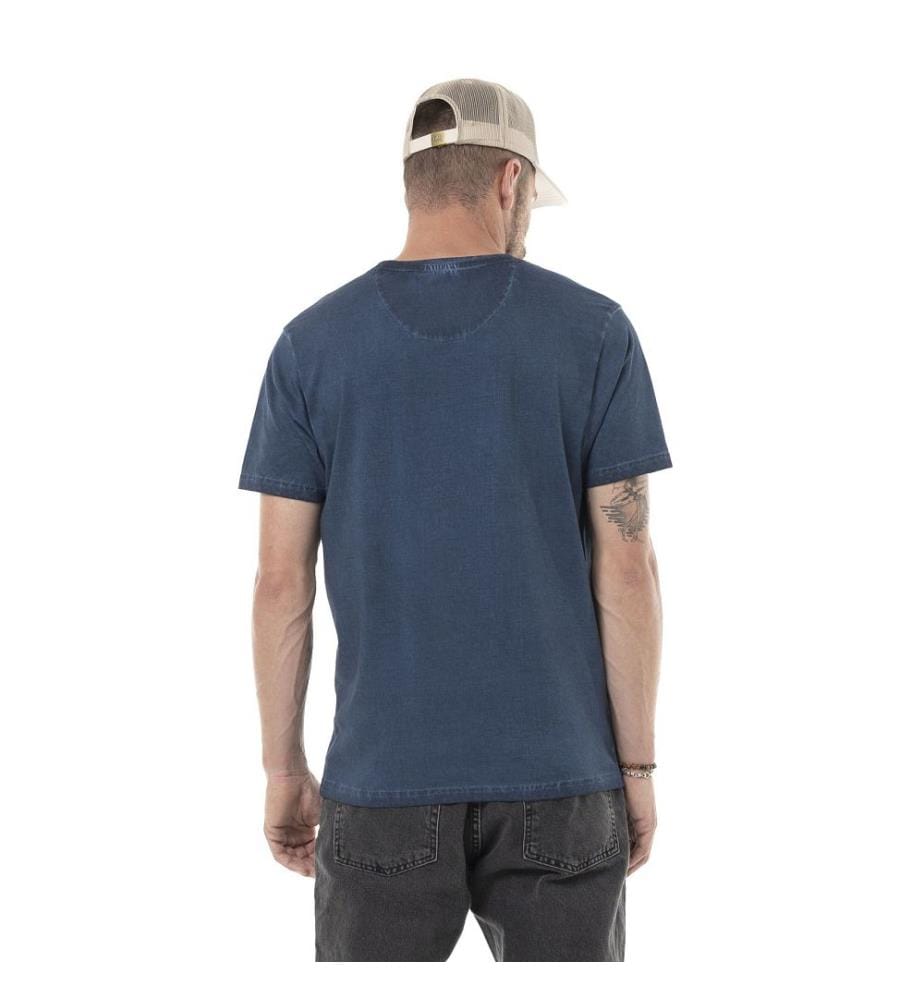 T-Shirt - Blau, Orange, Schwarz und Weiss