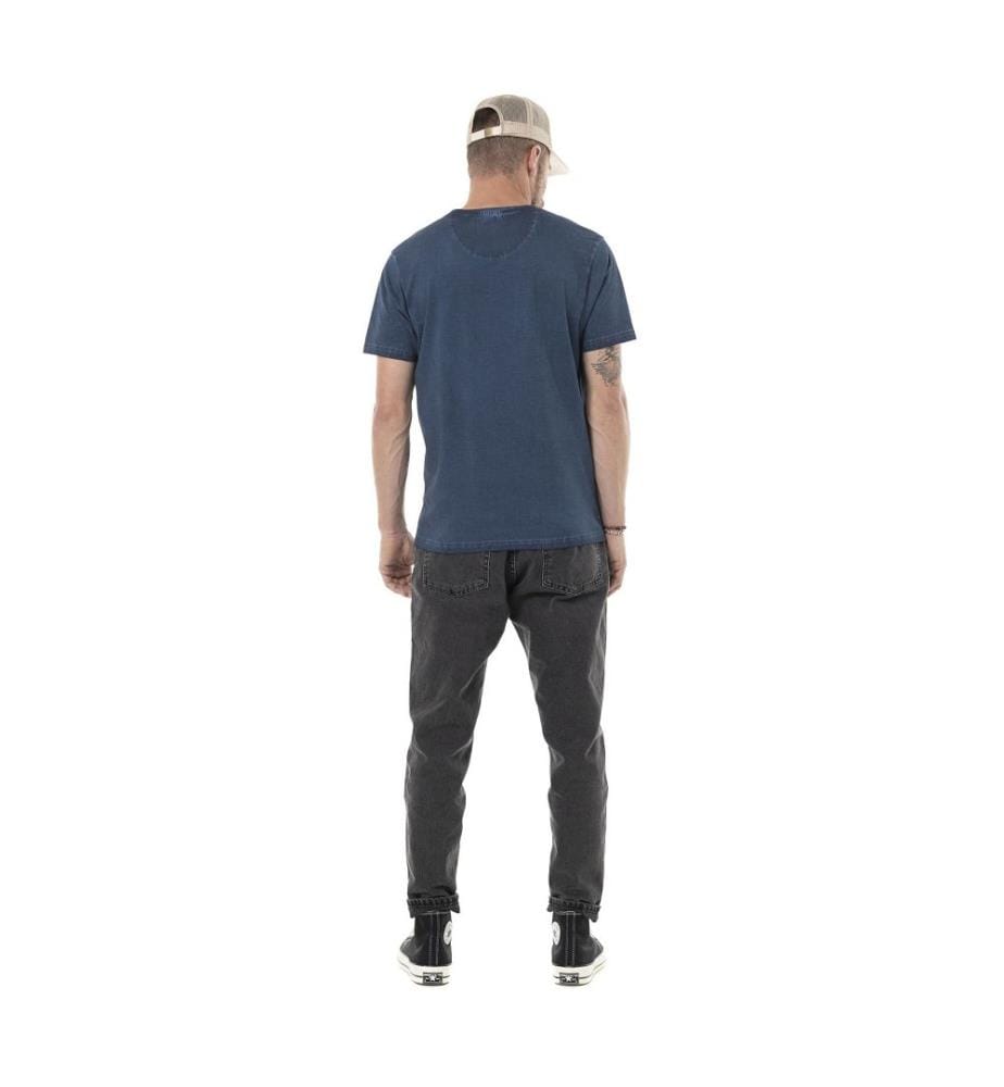 T-Shirt - Blau, Orange, Schwarz und Weiss