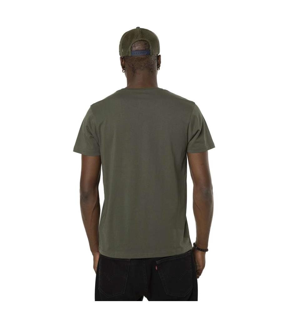 T-Shirt – Khaki-Grün / Orange