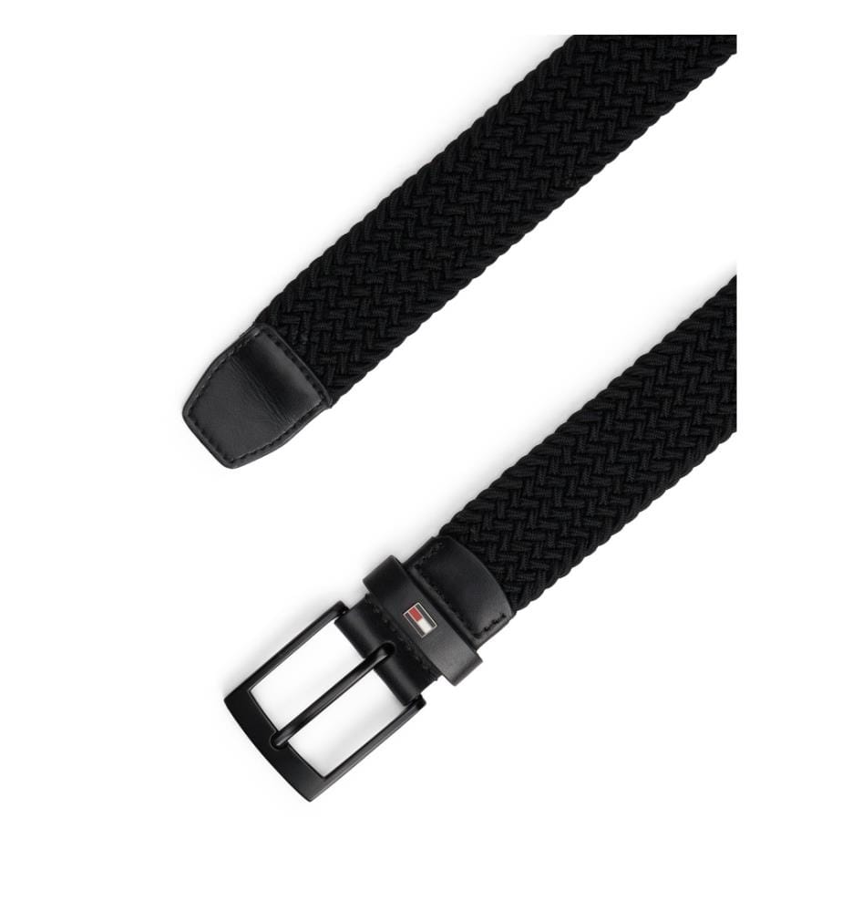Cintura elastica intrecciata - Nero